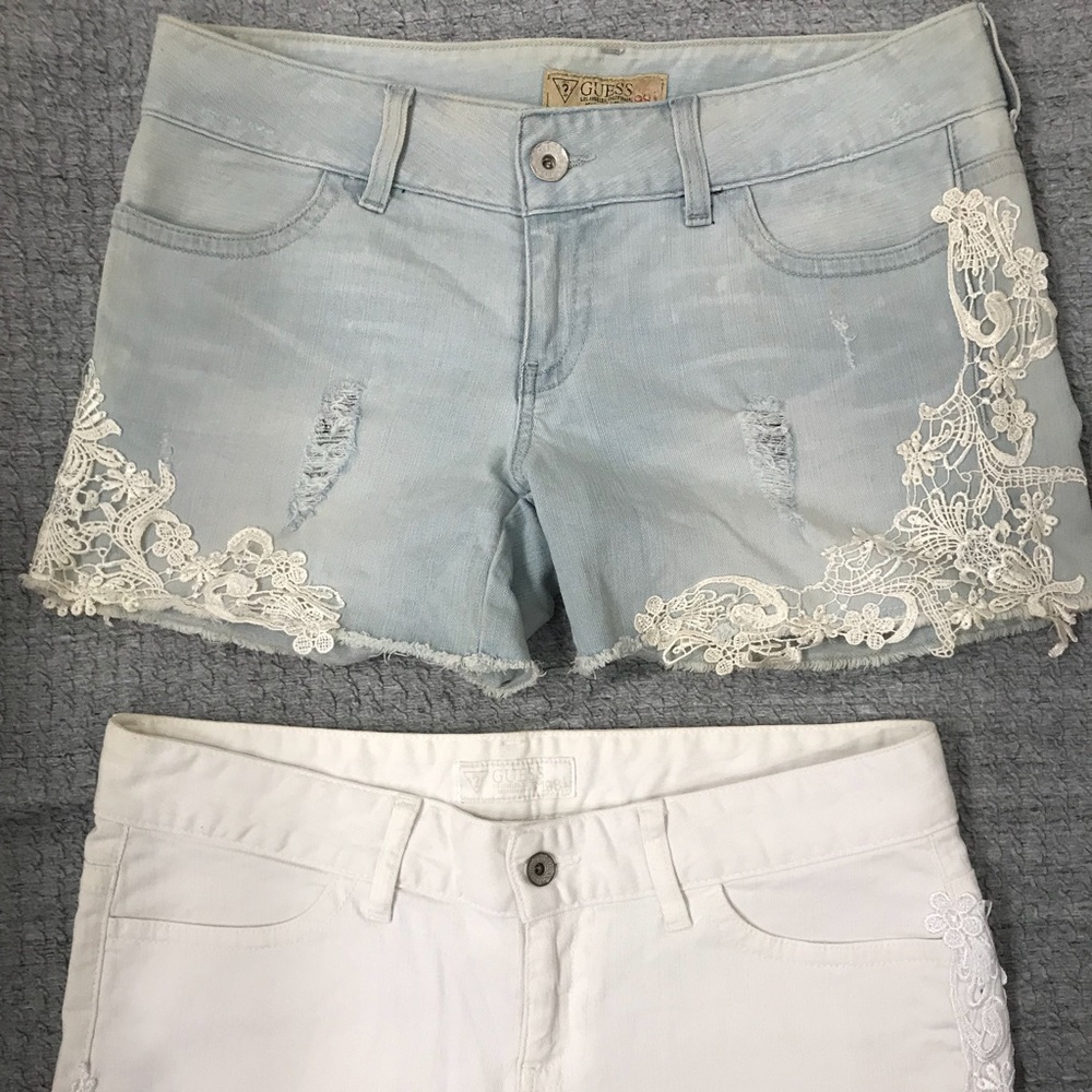 2 BRAND NEW GUESS SHORTS 2/pair size 30 😊❤️